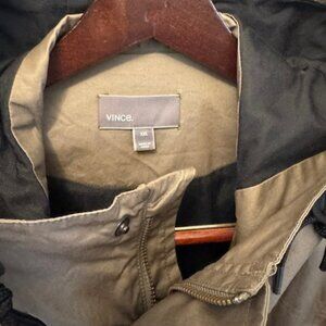 VINCE Hooded Parka Anorak OLIVE MILITARY